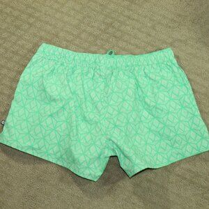 Lauren James Ladies Nylon Printed Shorts w/Pockets in Mint - Size Medium - New!!